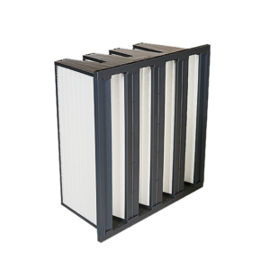 EXTENDED SURFACE, MINIPLEAT FILTER WITH ALL PLASTIC FRAME, DURAMAX 4V, MERV 14, 24X24X12 by Koch Filter Corporation