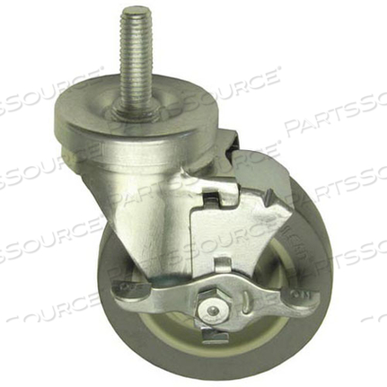 THRDED STM CASTR W/BRK 4 W 1/2-13 