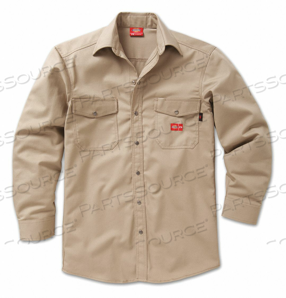 FR SNAP FRONT SHIRT M KHAKI by Dickies