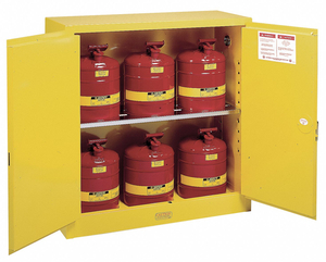 FLAMMABLE SAFETY CABINET 30 GAL. YELLOW by Justrite