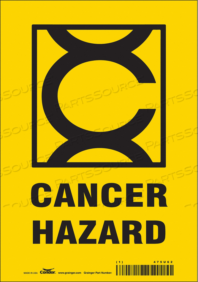 SAFETY SIGN 7 WX10 H 0.004 THICKNESS 