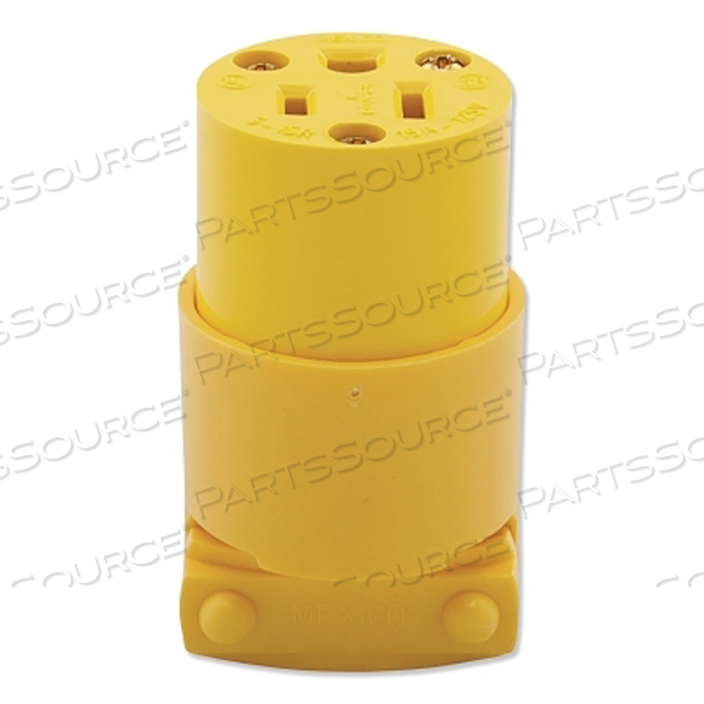 3 WIRE GROUNDED VINYL PLUG, 15 A, 125 V, VINYL, FEMALE by Crouse Hinds