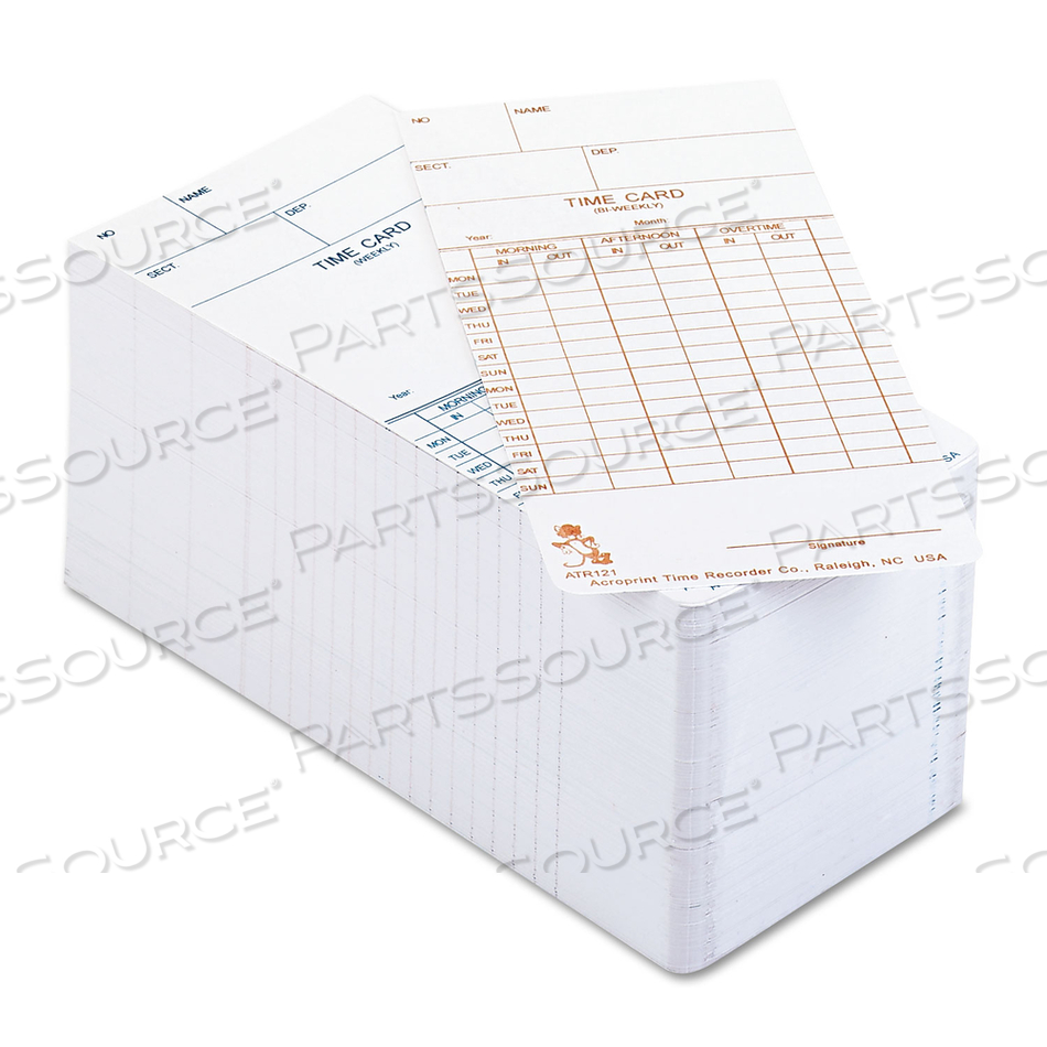 TIME CLOCK CARDS FOR ACROPRINT ATR120, TWO SIDES, 3.5 X 7 by Acroprint TIME CLOCK CARDS FOR ACROPRINT ATR120, TWO SIDES, 3.5 X 7 by Acroprint