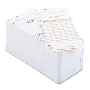 TIME CLOCK CARDS FOR ACROPRINT ATR120, TWO SIDES, 3.5 X 7, 250/PACK by Acroprint