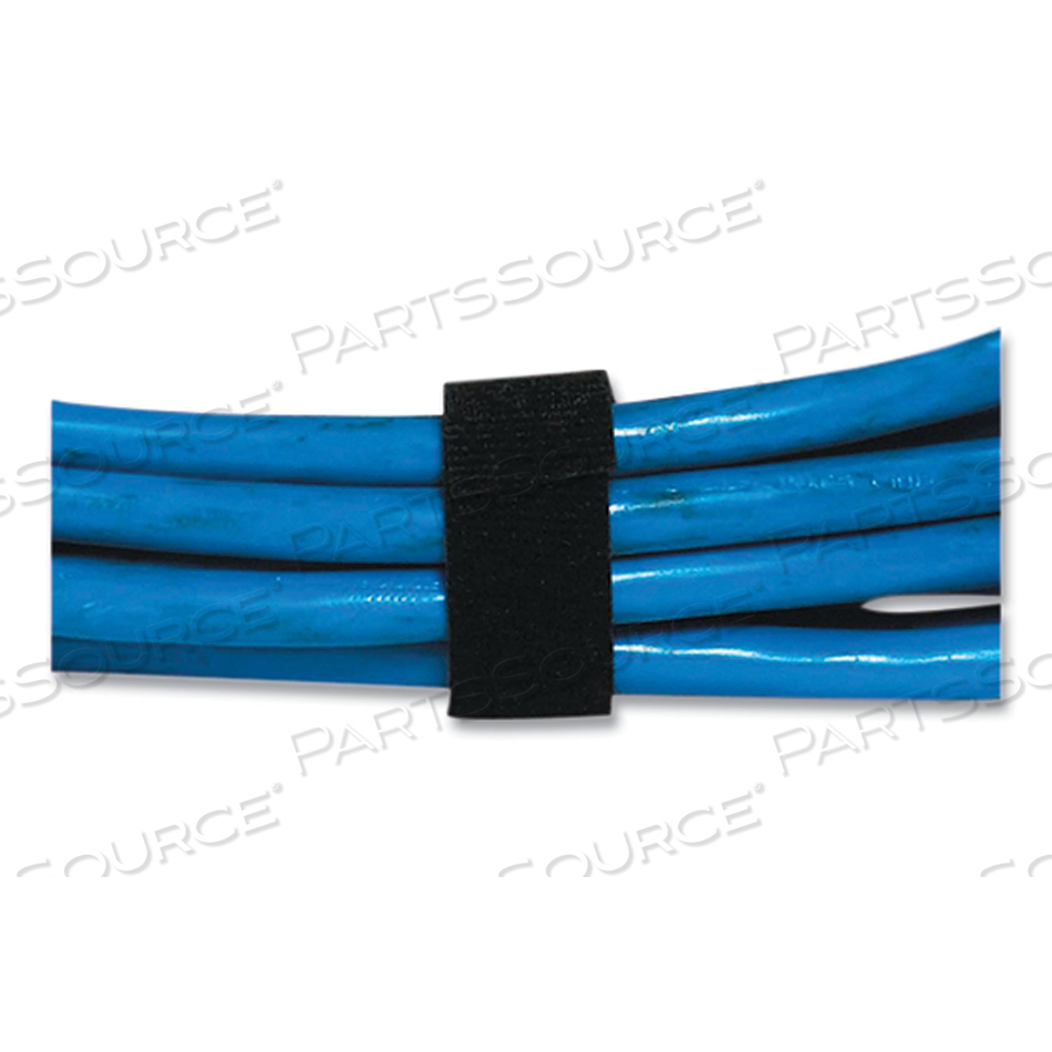 ONE-WRAP TIES AND STRAPS, 0.5" X 12 FT, BLACK by Velcro