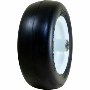 FLAT FREE TIRE - 11X4.00-5 SMOOTH TREAD - 5" CENTERED - 3/4" BEARINGS by Marathon