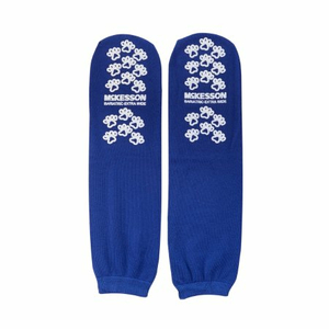 TERRIES™ ADULT SLIPPER SOCKS, BARIATRIC / X-WIDE, ROYAL BLUE (48 PER CASE) by McKesson