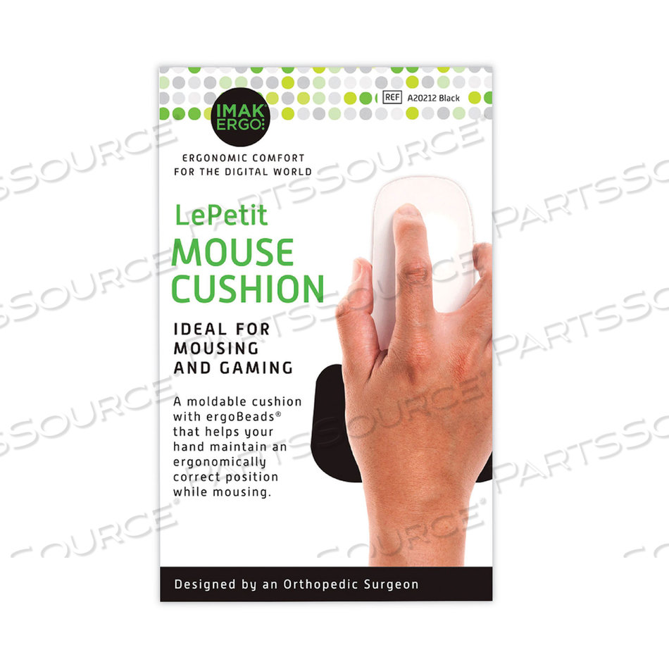 LE PETIT MOUSE WRIST CUSHION, 4.25 X 2.5, BLACK by IMAK LE PETIT MOUSE WRIST CUSHION, 4.25 X 2.5, BLACK by IMAK