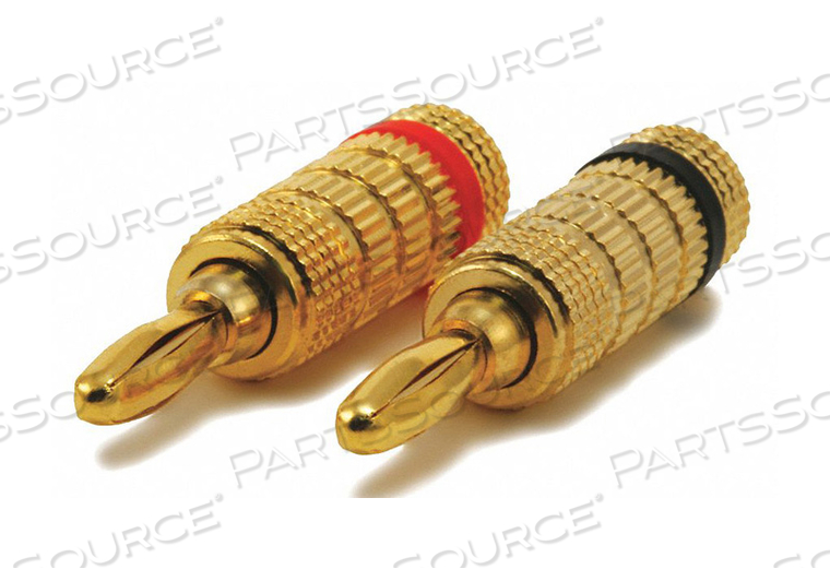 BANANA SPEAKER PLUGS 1PR CLOSED SCREW by Monoprice, Inc.