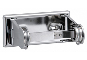 TOILET PAPER HOLDER DOUBLE POST SILVER by Taymor
