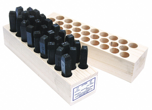 REVERSED LETTER SET 1/4IN H REVERSED by Young Bros. Stamp Works, Inc.