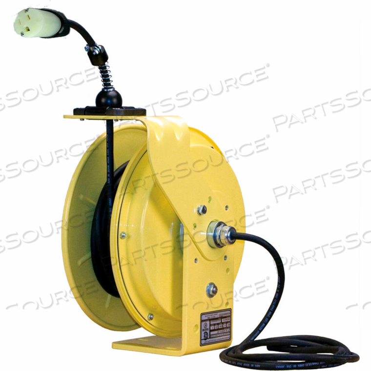 30FT 14/3 SJOW CABLE CORD REEL W/ 15A SINGLE OUTLET 