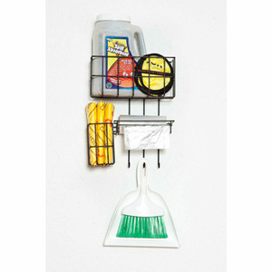 WALL MOUNT SPILL STATION, WIRE RACK WITH HOOKS by HD Sales