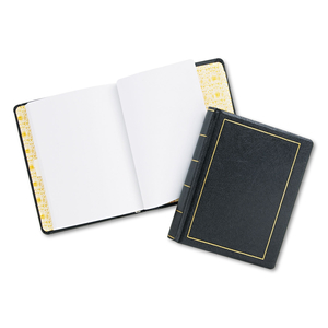 LOOSELEAF CORPORATION MINUTE BOOK, 1 SUBJECT, UNRULED, BLACK/GOLD COVER, 11 X 8.5, 250 SHEETS by Wilson Jones