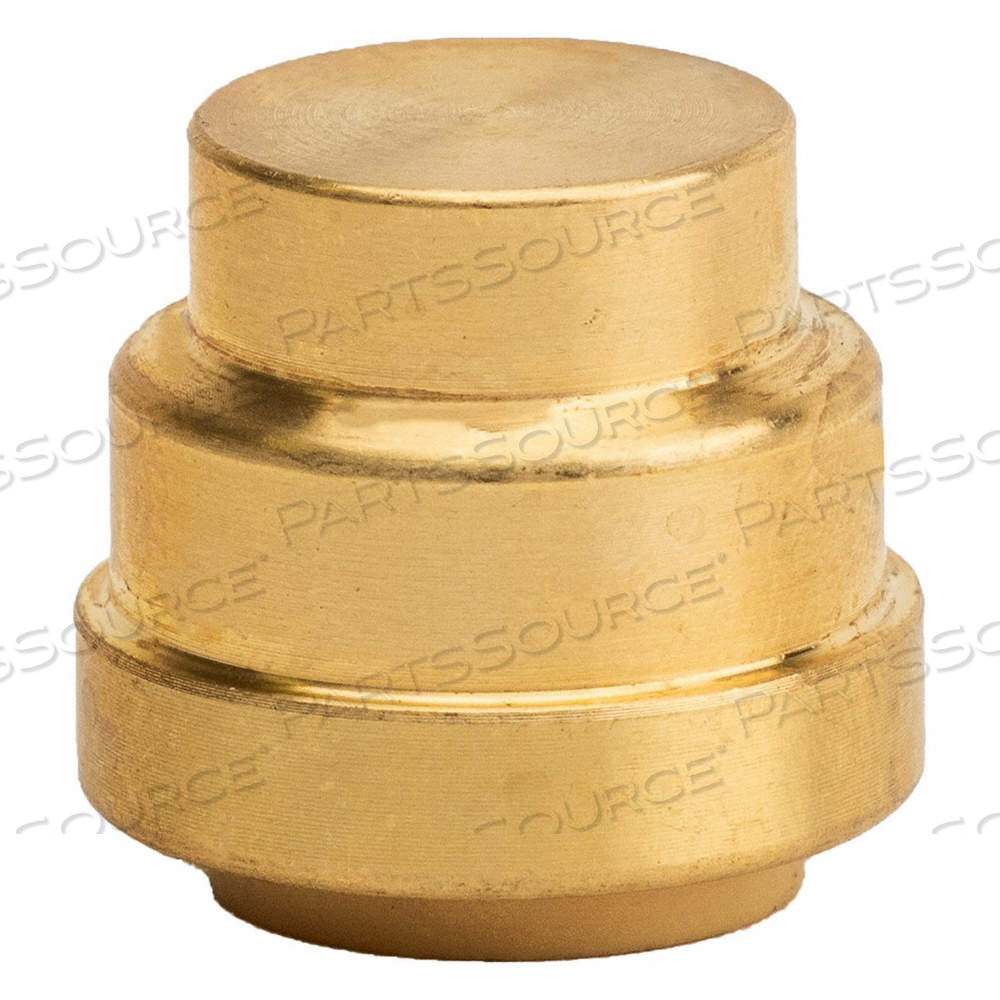 CAP, BRASS, PUSH-TO-CONNECT, FOR 1/2 IN TUBE OD by Approved Vendor