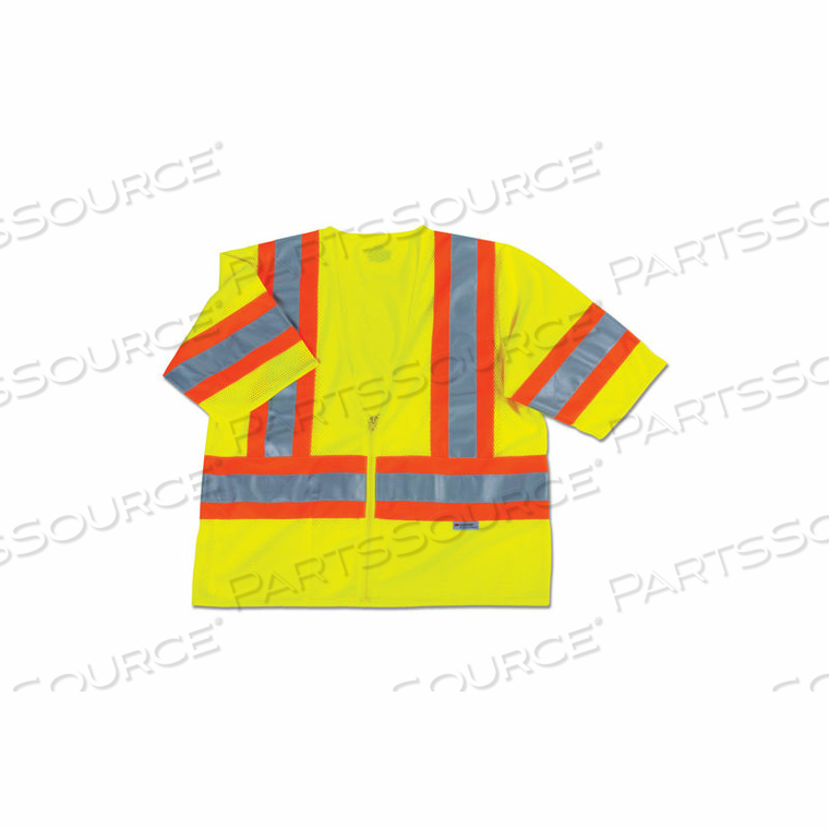 8330Z CLASS 3 TWO-TONE VEST, LIME, 4XL/5XL by Ergodyne 8330Z CLASS 3 TWO-TONE VEST, LIME, 4XL/5XL by Ergodyne