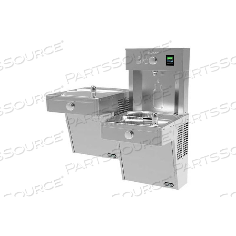 EZH20 VANDAL RESISTANT BI-LEVEL WATER BOTTLE FILLING STATION, STAINLESS STEEL by Elkay EZH20 VANDAL RESISTANT BI-LEVEL WATER BOTTLE FILLING STATION, STAINLESS STEEL by Elkay