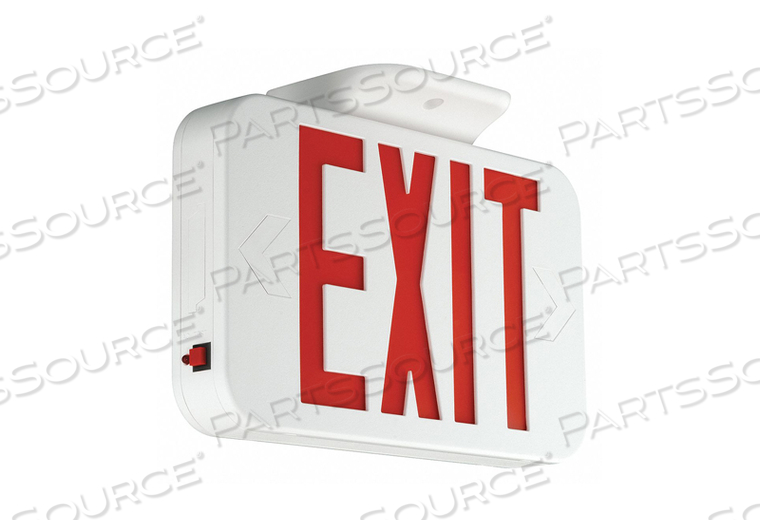 EXIT SIGN, LETTER COLOR RED, NUMBER OF FACES 2, DIRECTIONAL INDICATORS - EMERGENCY LIGHTING AND EXIT SIGNS UNIVERSAL FIELD SELECTABLE CHEVRO by Hubbell Power Systems