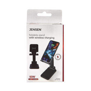 FOLDABLE STAND WITH WIRELESS CHARGING, BLACK by Jensen