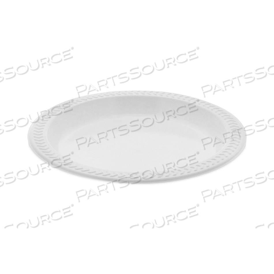 MEADOWARE IMPACT PLASTIC DINNERWARE, PLATE, 6" DIA, WHITE, 1,000/CARTON 