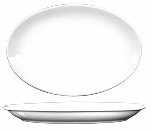 PLATTER 11-3/4X8 EUROPEAN WHITE PK12 by ITI