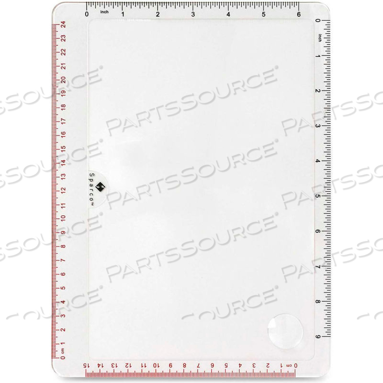 FULL-PAGE HANDHELD MAGNIFIER, 8.5" X 11" LENS, ACRYLIC by Sparco Products