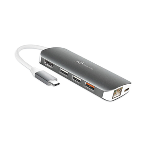 USB-C MULTIPORT ADAPTER, GRAY/WHITE by j5create