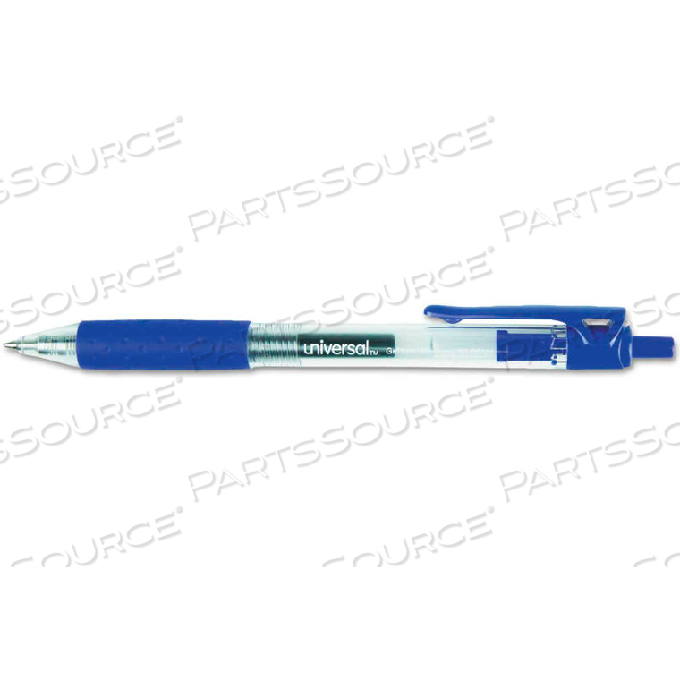 COMFORT GRIP RETRACTABLE GEL PEN, 0.7MM, BLUE INK, CLEAR/BLUE BARREL, 36/PACK 