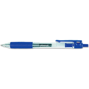 COMFORT GRIP RETRACTABLE GEL PEN, 0.7MM, BLUE INK, CLEAR/BLUE BARREL, 36/PACK by Universal Products