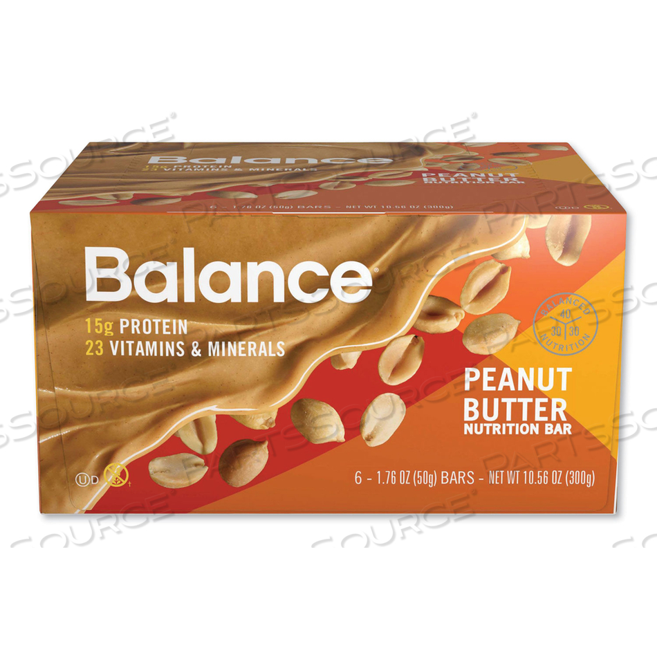 40-30-30 NUTRITION BAR, PEANUT BUTTER, 1.76 OZ, 6/BOX 