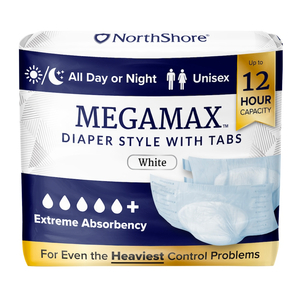 MEGAMAX BRIEFS, WHITE, 2X-LARGE by NorthShore Care Supply