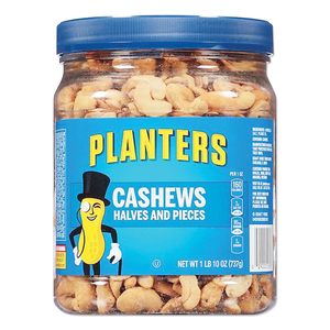 SALTED CASHEW HALVES AND PIECES, 26 OZ CANISTER by Planters