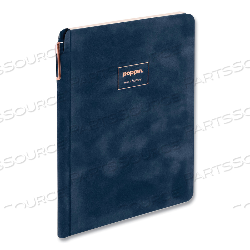 VELVET SIDEKICK PROFESSIONAL NOTEBOOK, 1 SUBJECT, WIDE/LEGAL RULE, STORM BLUE COVER, 8.25 X 6.25, 80 SHEETS 