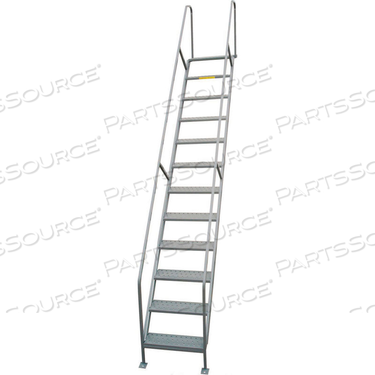 12 STEP STEEL ACCESS STAIRWAY, 24" STEP WIDTH 