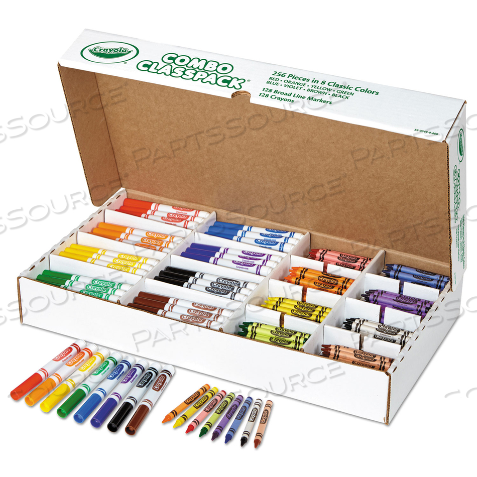 CRAYONS AND MARKERS COMBO CLASSPACK, EIGHT COLORS by Crayola CRAYONS AND MARKERS COMBO CLASSPACK, EIGHT COLORS by Crayola