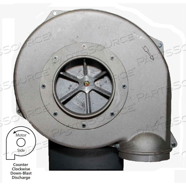 ALUMINUM BLOWER, 1-1/2 HP, 3 PH, TEFC, CCW, DOWNBLAST 