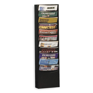 LITERATURE RACK, 11 COMPARTMENTS, BLACK, STEEL, 36 IN OVERALL HT by Durham Manufacturing Company
