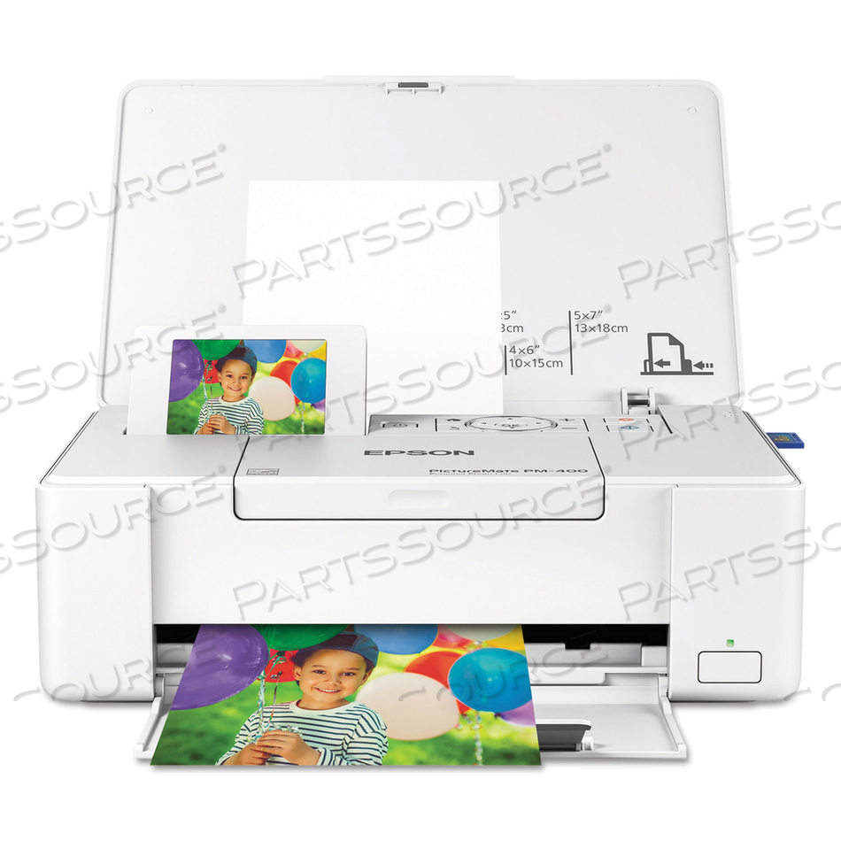 EPSON PICTUREMATE PM-400 - PRINTER - COLOR - INK-JET - A5, 4.13 IN X 9.5 IN - 5760 X 1400 DPI UP TO 1.7 PRINTS/MIN (COLOR) - CAPACITY: 50 SHEETS - USB 2.0, WI-FI(N) 