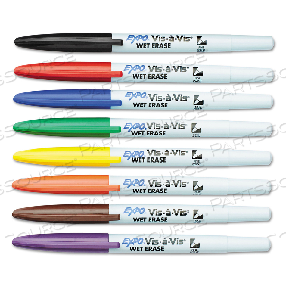 VIS-A-VIS WET ERASE MARKER, FINE BULLET TIP, ASSORTED COLORS by Expo