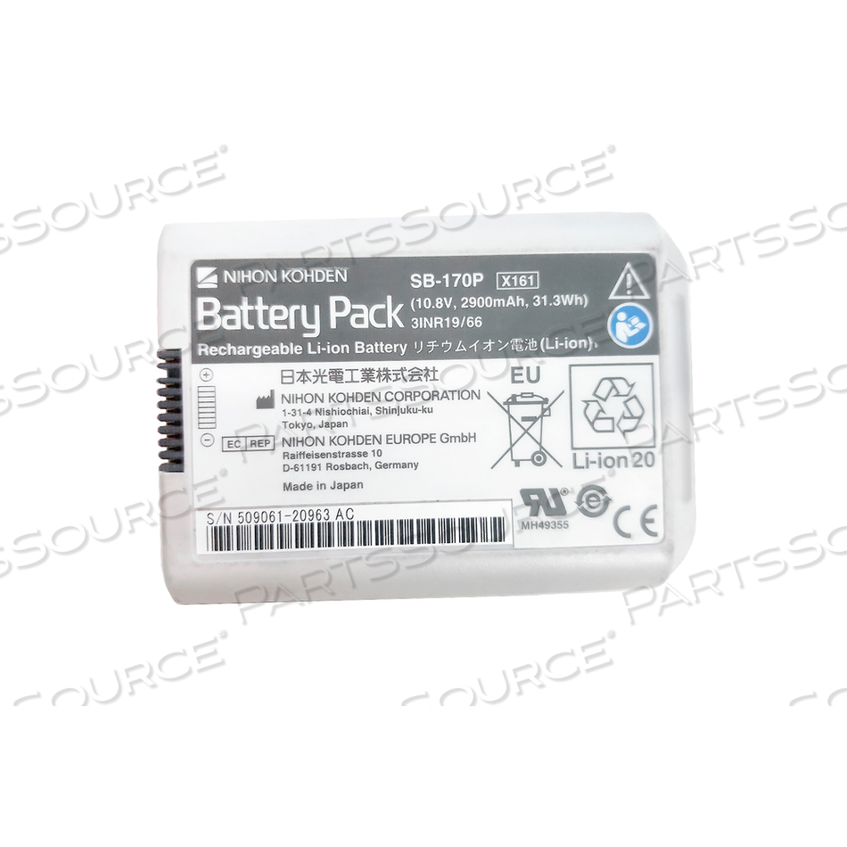 RECHARGEABLE BATTERY PACK FOR BSM-1700 by Nihon Kohden America