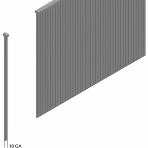 18 GAUGE STRAIGHT FINISH BRAD NAIL - 1" LENGTH - GALVANIZED STEEL - PKG OF 50000 by Prebena