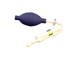 HAND INFLATOR WITH THREE-WAY STOP COCK, COLOR CODED GAUGE AND MALE LUER LOCK by VBM Medical