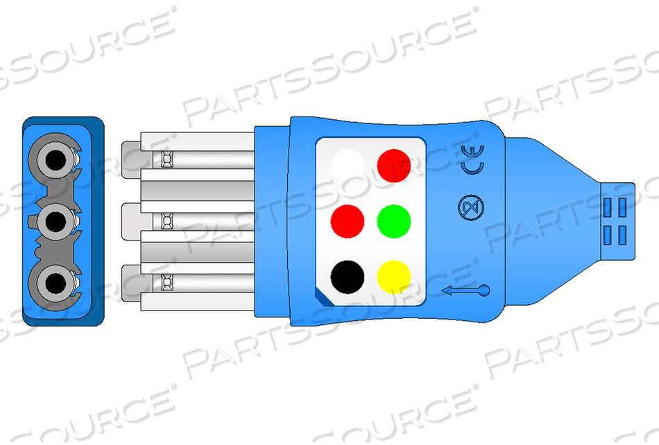 3 LEAD DISPOSABLE ECG LEADWIRE SET 