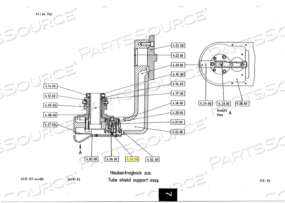 THUMB SCREW M4X37X16 by Philips Healthcare