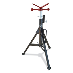 HI-JACK STYLE PIPE STAND, V-HEAD, 2500 LB CAP, 1 IN TO 2 IN PIPE, 28 IN TO 49 IN H by Best Welds HI-JACK STYLE PIPE STAND, V-HEAD, 2500 LB CAP, 1 IN TO 2 IN PIPE, 28 IN TO 49 IN H by Best Welds