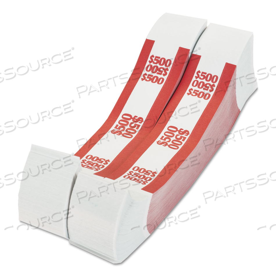 CURRENCY STRAPS, RED, $500 IN $5 BILLS, 1000 BANDS/PACK by Pap-R Products CURRENCY STRAPS, RED, $500 IN $5 BILLS, 1000 BANDS/PACK by Pap-R Products