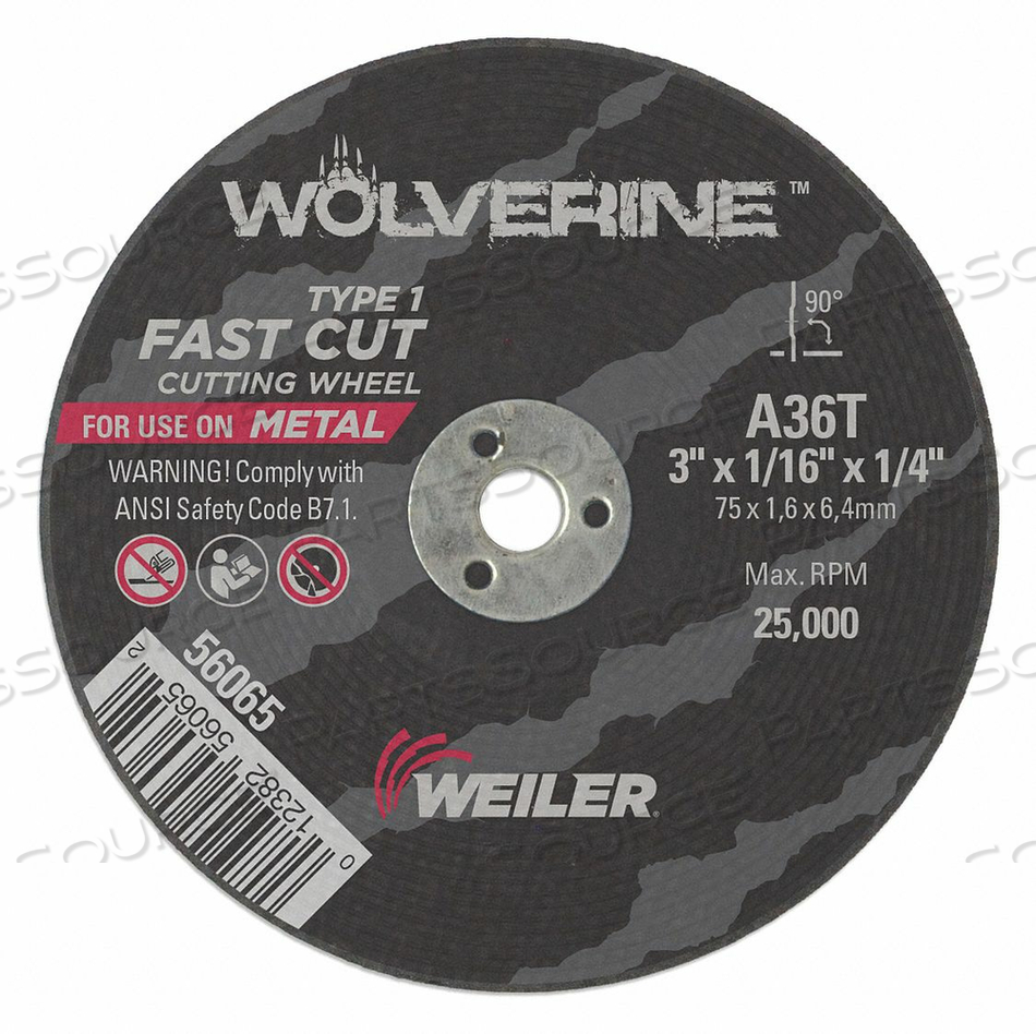 CW 3 X 1/16 X 1/4 A36TWB by Wolverine