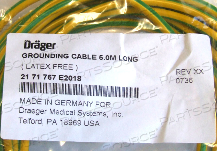 5M GROUNDING CABLE by Siemens Medical Solutions 5M GROUNDING CABLE by Siemens Medical Solutions