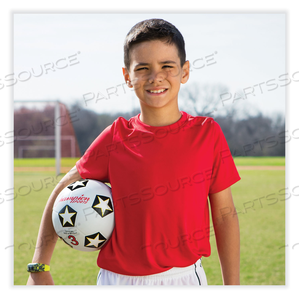 RUBBER SPORTS BALL, FOR SOCCER, NO. 3 SIZE, WHITE/BLACK by Champion Sports