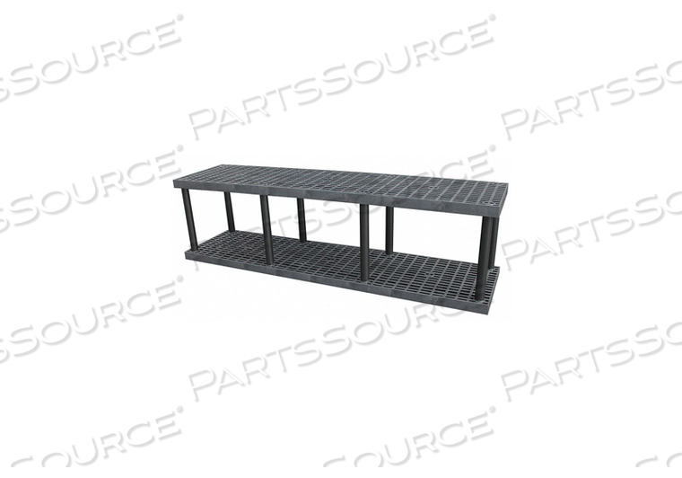 PLASTIC SHELVING OPEN 27 H 2 SHELF by SPC Industrial